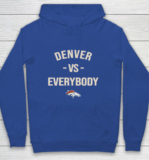 Denver Broncos Vs Everybody Youth Hoodie - Image 7