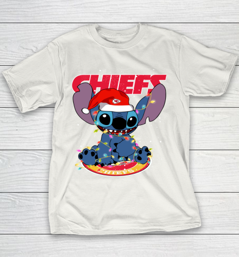 Kansas City Chiefs NFL Football noel stitch Christmas Youth T-Shirt