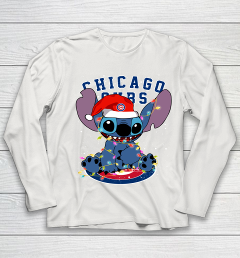 Chicago Cubs MLB noel stitch Baseball Christmas Youth Long Sleeve 8