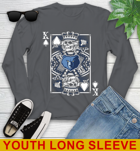 Memphis Grizzlies NBA Basketball The King Of Spades Death Cards Shirt Youth Long Sleeve 9