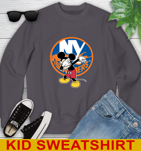 New York Islanders NHL Hockey Dabbing Mickey Disney Sports Youth Sweatshirt 6