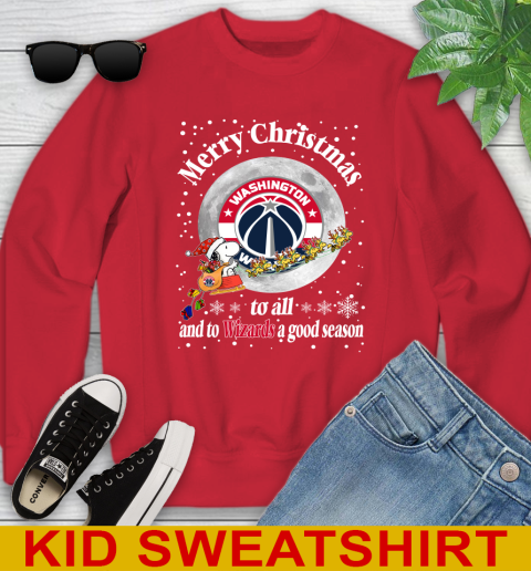 Washington Wizards Merry Christmas To All And To Wizards A Good Season NBA Basketball Sports Youth Sweatshirt 7