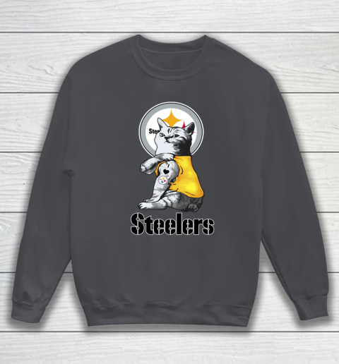 NFL Football My Cat Loves Pittsburgh Steelers Sweatshirt 4