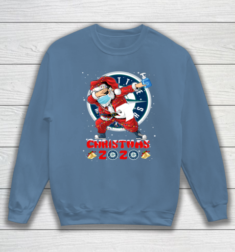 Seattle Mariners Funny Santa Claus Dabbing Christmas 2020 MLB Sweatshirt 6