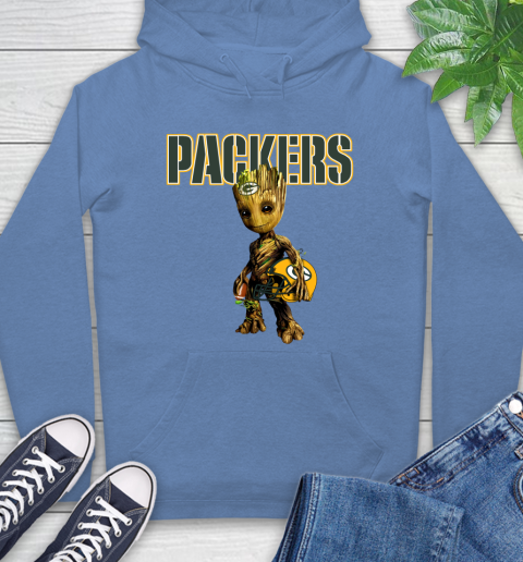 Green Bay Packers NFL Football Groot Marvel Guardians Of The Galaxy Hoodie - Image 12