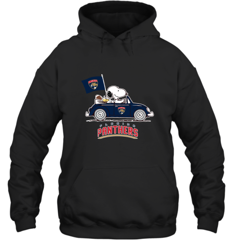 Snoopy And Woodstock Ride The Floria Panthers Car NFL Hoodie