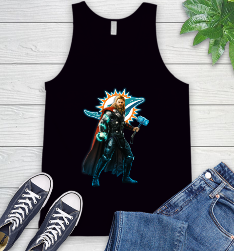 NFL Thor Avengers Endgame Football Miami Dolphins Tank Top 2