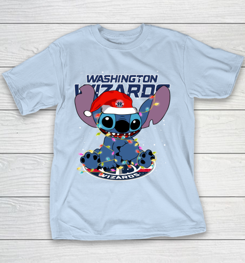 Washington Wizards NBA noel stitch Basketball Christmas Youth T-Shirt 4