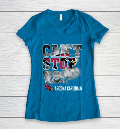 NFL Arizona Cardinals Football Can't Stop Vs Women's V-Neck T-Shirt 5