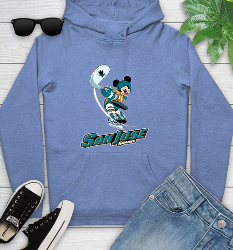 NHL Hockey San Jose Sharks Cheerful Mickey Mouse Shirt Youth Hoodie 11