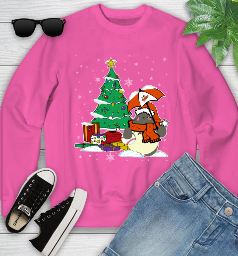 Baltimore Orioles MLB Baseball Cute Tonari No Totoro Christmas Sports Youth Sweatshirt 6