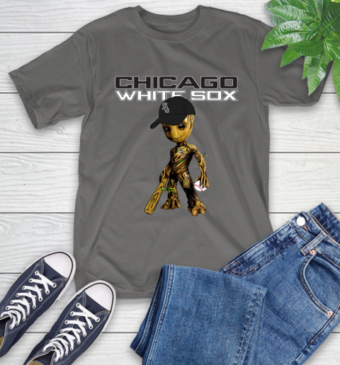 MLB Chicago White Sox Groot Guardians Of The Galaxy Baseball T-Shirt 9