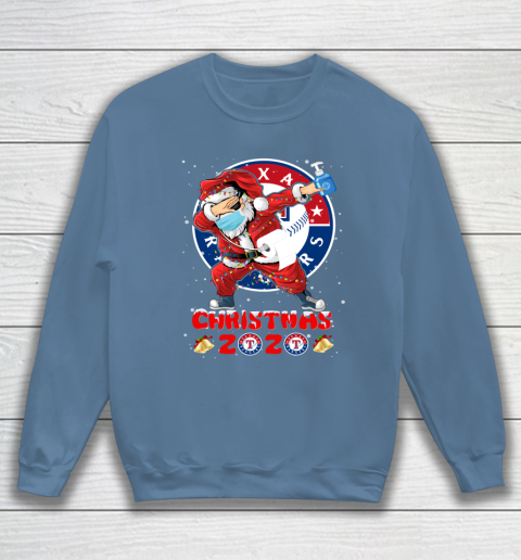 Texas Rangers Funny Santa Claus Dabbing Christmas 2020 MLB Sweatshirt 6