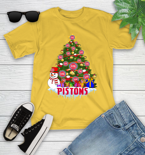 Detroit Pistons Merry Christmas NBA Basketball Sports Youth T-Shirt 8