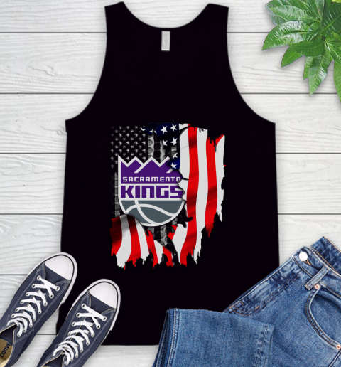 Sacramento Kings NBA Basketball American Flag Tank Top