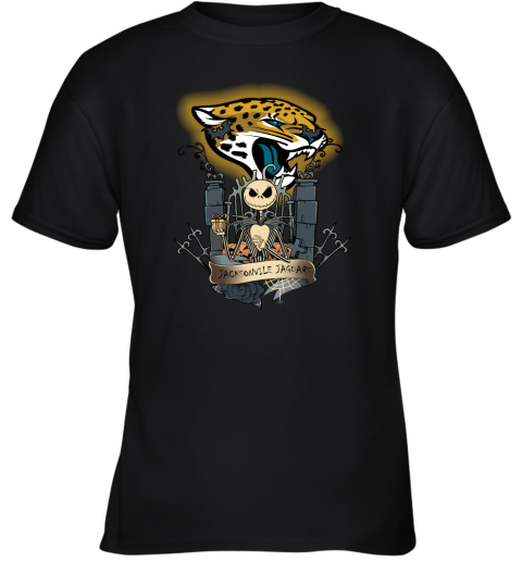 Jacksonville Jaguars Jack Skellington This Is Halloween NFL Youth T-Shirt