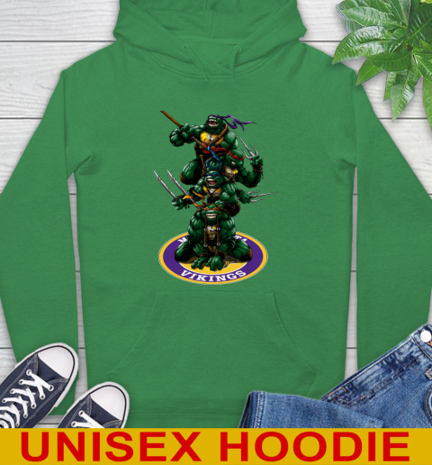 NFL Football Minnesota Vikings Teenage Mutant Ninja Turtles Shirt Hoodie - Image 9