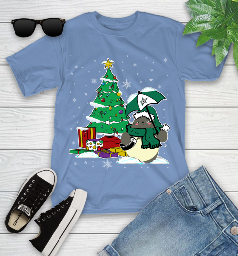 Dallas Stars NHL Hockey Cute Tonari No Totoro Christmas Sports Youth T-Shirt 30