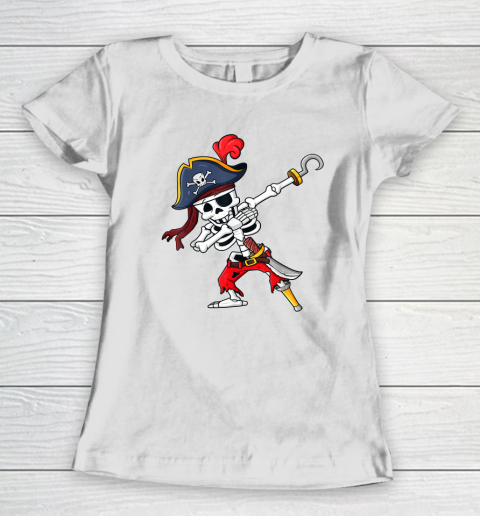 Halloween Dabbing Pirate Skeleton Funny Women's T-Shirt