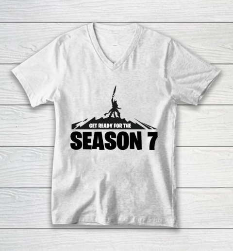 Fortnite Tshirt Get Ready For The Season 7 V-Neck T-Shirt
