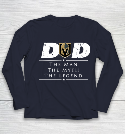Vegas Golden Knights NHL Ice Hockey Dad The Man The Myth The Legend Youth Long Sleeve 2