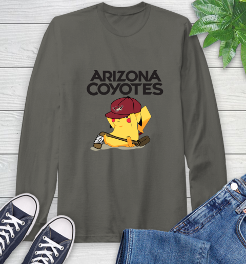 NHL Pikachu Hockey Sports Arizona Coyotes Long Sleeve T-Shirt 8