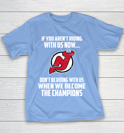 NHL New Jersey Devils Hockey We Become The Champions Youth T-Shirt 8