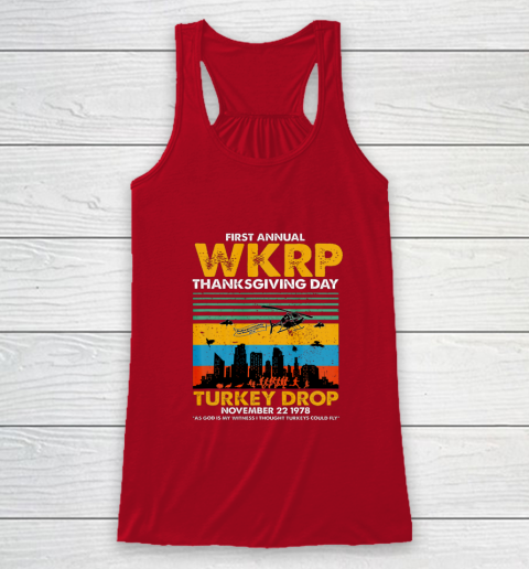 Wkrp Turkey Drop Shirt Turkey Drop T Shirt Turkey Drop Retro Racerback Tank 4