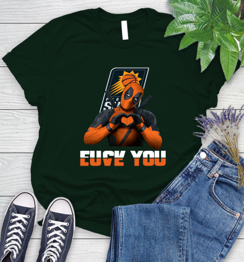 NBA Phoenix Suns Deadpool Love You Fuck You Basketball Sports Women's T-Shirt 6