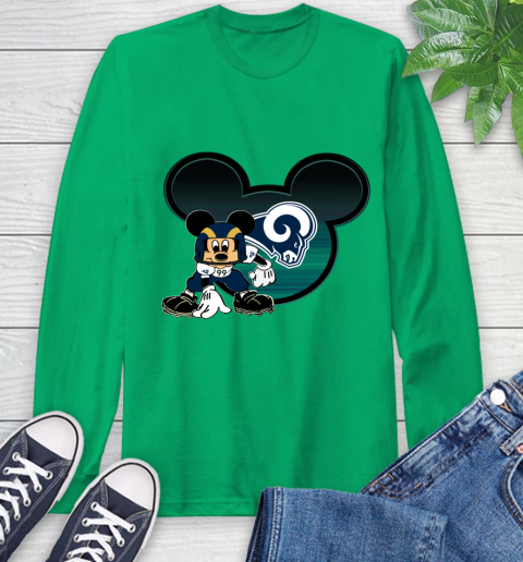 NFL Los Angeles Rams Mickey Mouse Disney Football T Shirt Long Sleeve T-Shirt 7