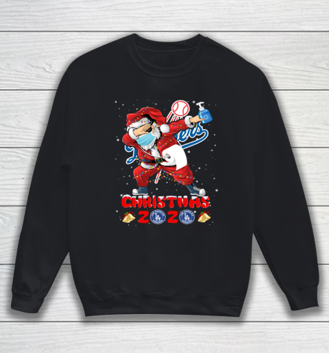 Los Angeles Dodgers Funny Santa Claus Dabbing Christmas 2020 MLB Sweatshirt