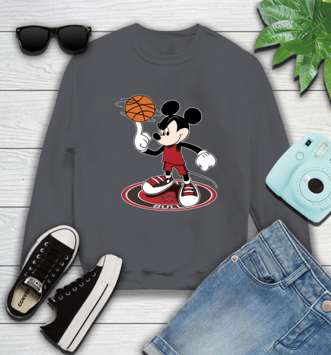 NBA Basketball Chicago Bulls Cheerful Mickey Disney Shirt Sweatshirt 6