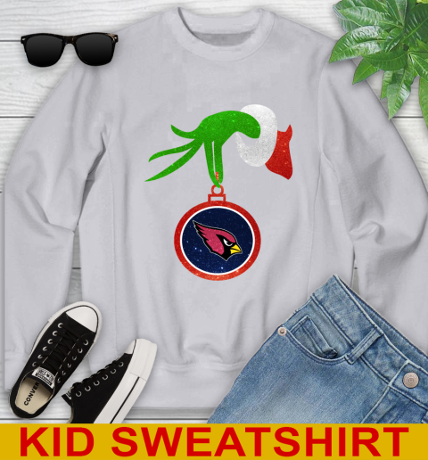 Arizona Cardinals Grinch Merry Christmas NFL Football Youth Sweatshirt 4