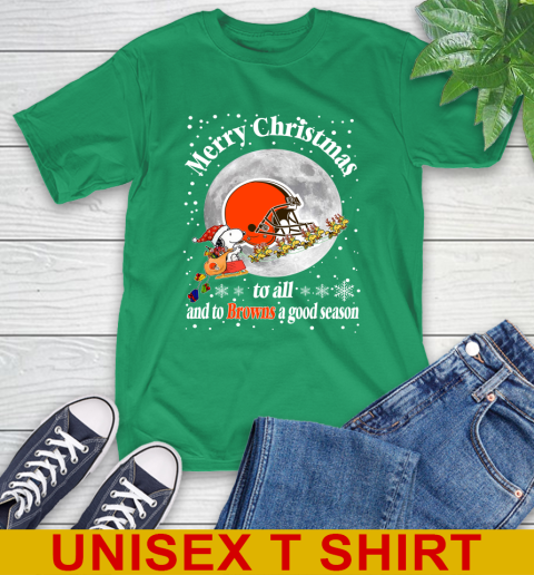 Cleveland Browns Merry Christmas To All And To Browns A Good Season NFL Football Sports T-Shirt 7