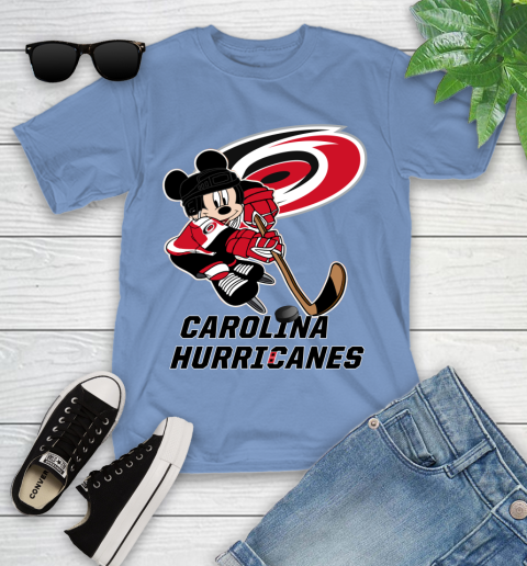 NHL Carolina Hurricanes Mickey Mouse Disney Hockey T Shirt Youth T-Shirt 11