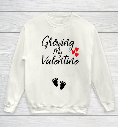 Womens Growing My Valentine Great Family Gift Youth Sweatshirt