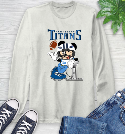 NFL Tennessee Titans Mickey Mouse Disney Super Bowl Football T Shirt Long Sleeve T-Shirt 12
