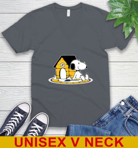 NBA Basketball Indiana Pacers Snoopy The Peanuts Movie Shirt V-Neck T-Shirt 5