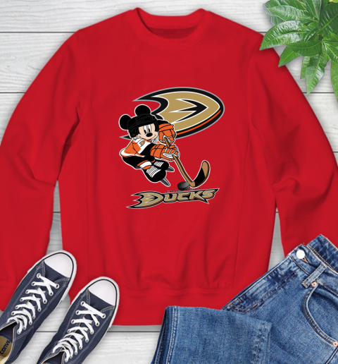 NHL Anaheim Ducks Mickey Mouse Disney Hockey T Shirt Sweatshirt