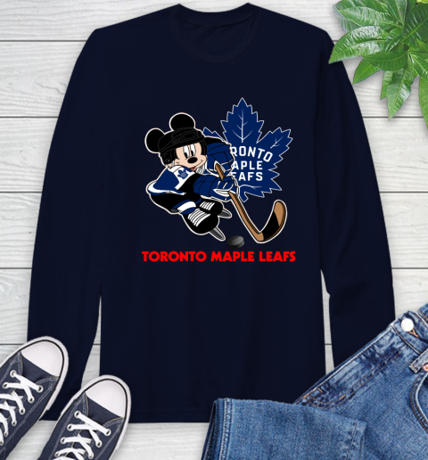 NHL Toronto Maple Leafs Mickey Mouse Disney Hockey T Shirt Long Sleeve T-Shirt 4