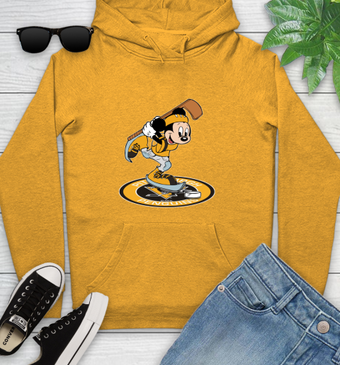 NHL Hockey Pittsburgh Penguins Cheerful Mickey Disney Shirt Youth Hoodie 3