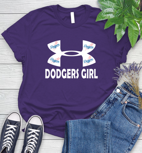 MLB Los Angeles Dodgers Under Armour Baseball Sports Women's T-Shirt 4