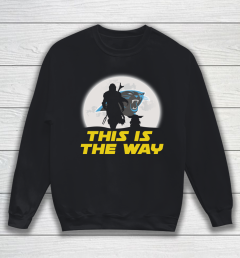 Carolina Panthers NFL Football Star Wars Yoda And Mandalorian This Is The Way Sweatshirt