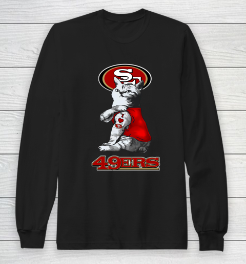 NFL Football My Cat Loves San Francisco 49ers Long Sleeve T-Shirt