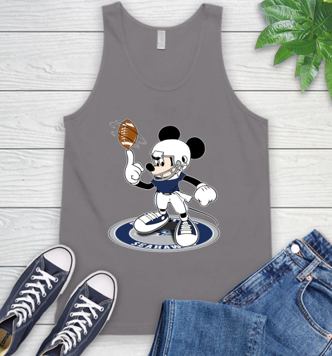 NFL Football Seattle Seahawks Cheerful Mickey Disney Shirt Tank Top 7
