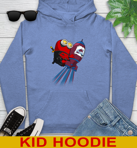 NHL Hockey Colorado Avalanche Deadpool Minion Marvel Shirt Youth Hoodie 12
