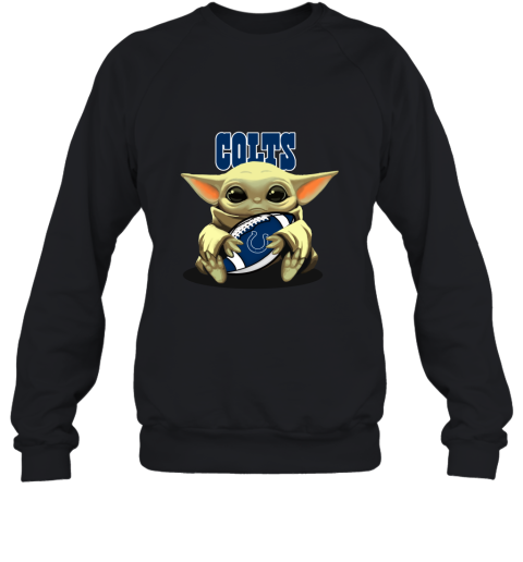 Baby Yoda Loves The Indianapolis Colts Star Wars NFL Sweatshirt