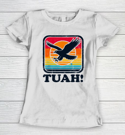 Funny Hawk Tuah Tush Camping Hiking Sarcastic Women's T-Shirt