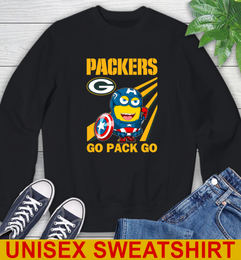 NFL Football Green Bay Packers Captain America Marvel Avengers Minion Shirt Sweatshirt