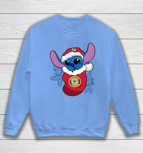 Green Bay Packers Christmas Stitch In The Sock Funny Disney NFL Sweatshirt 9
